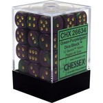 Green Purple Gold Gemini 12mm D6 Block (36)