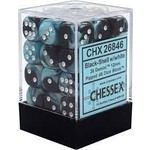 Black Shell White Gemini 12mm D6 Block (36)