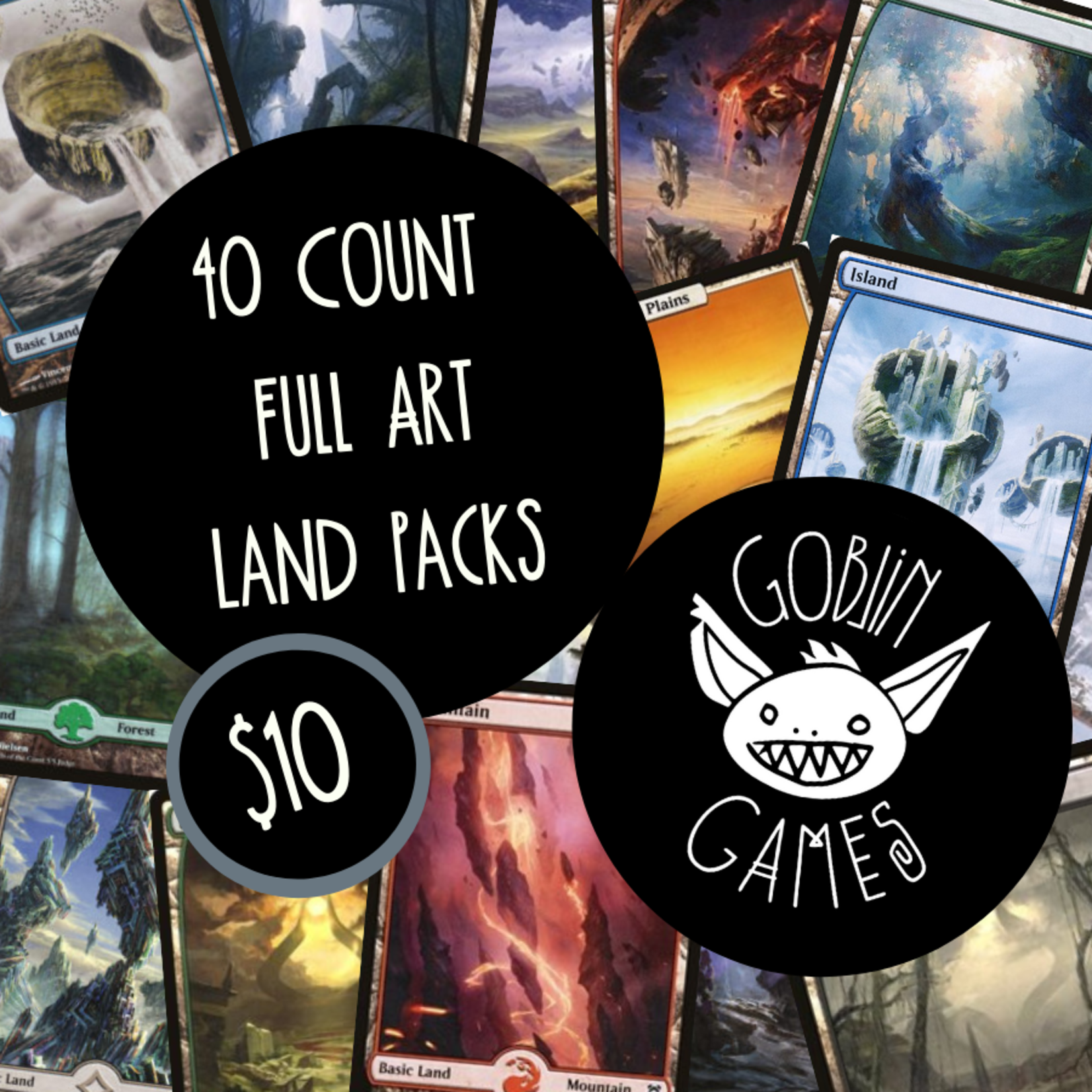 40 Count Full Art Assorted Land Pack