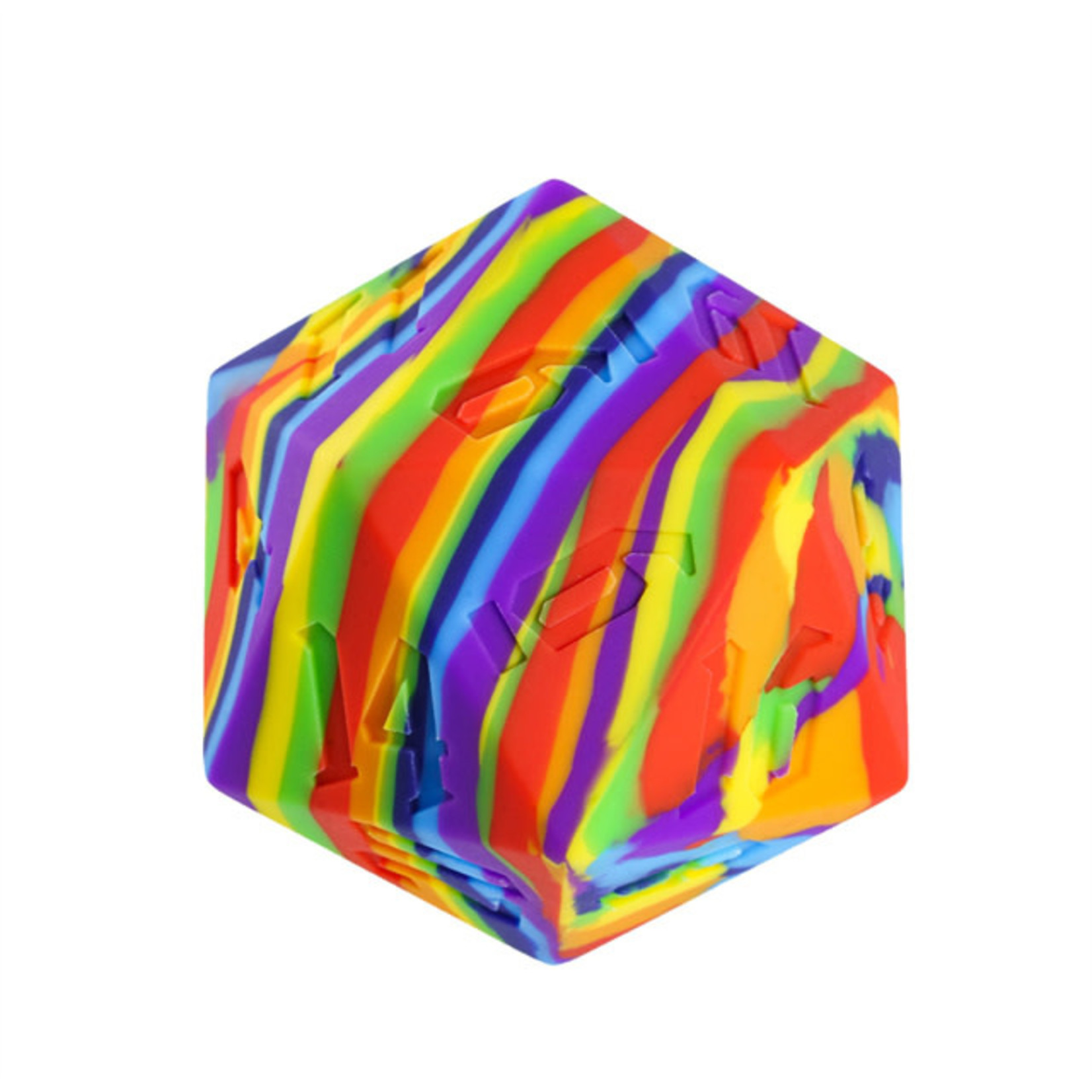Goblin Dice Rainbow Bouncy Silicone 55mm Mega D20