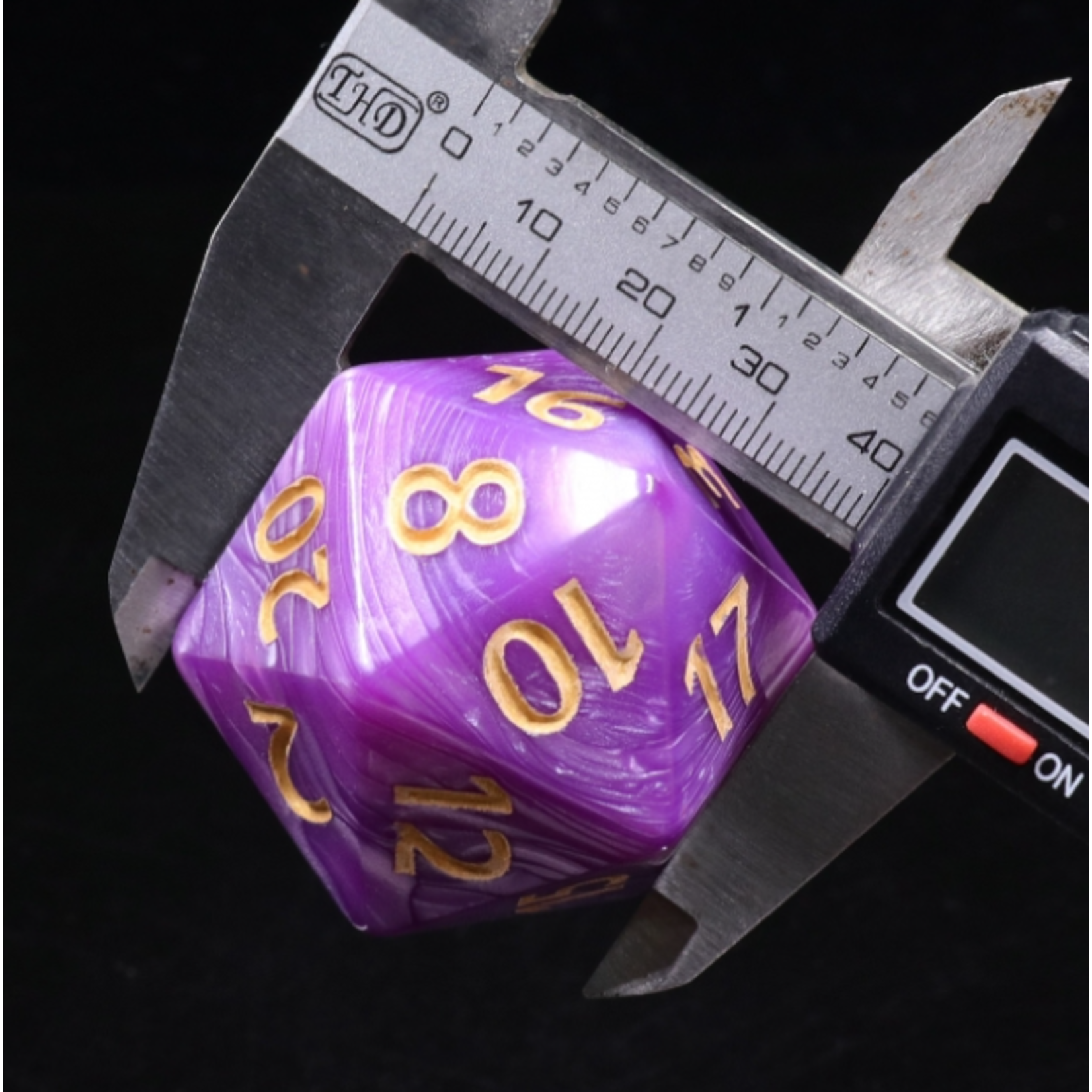 Goblin Dice Purple Pearl 40mm D20