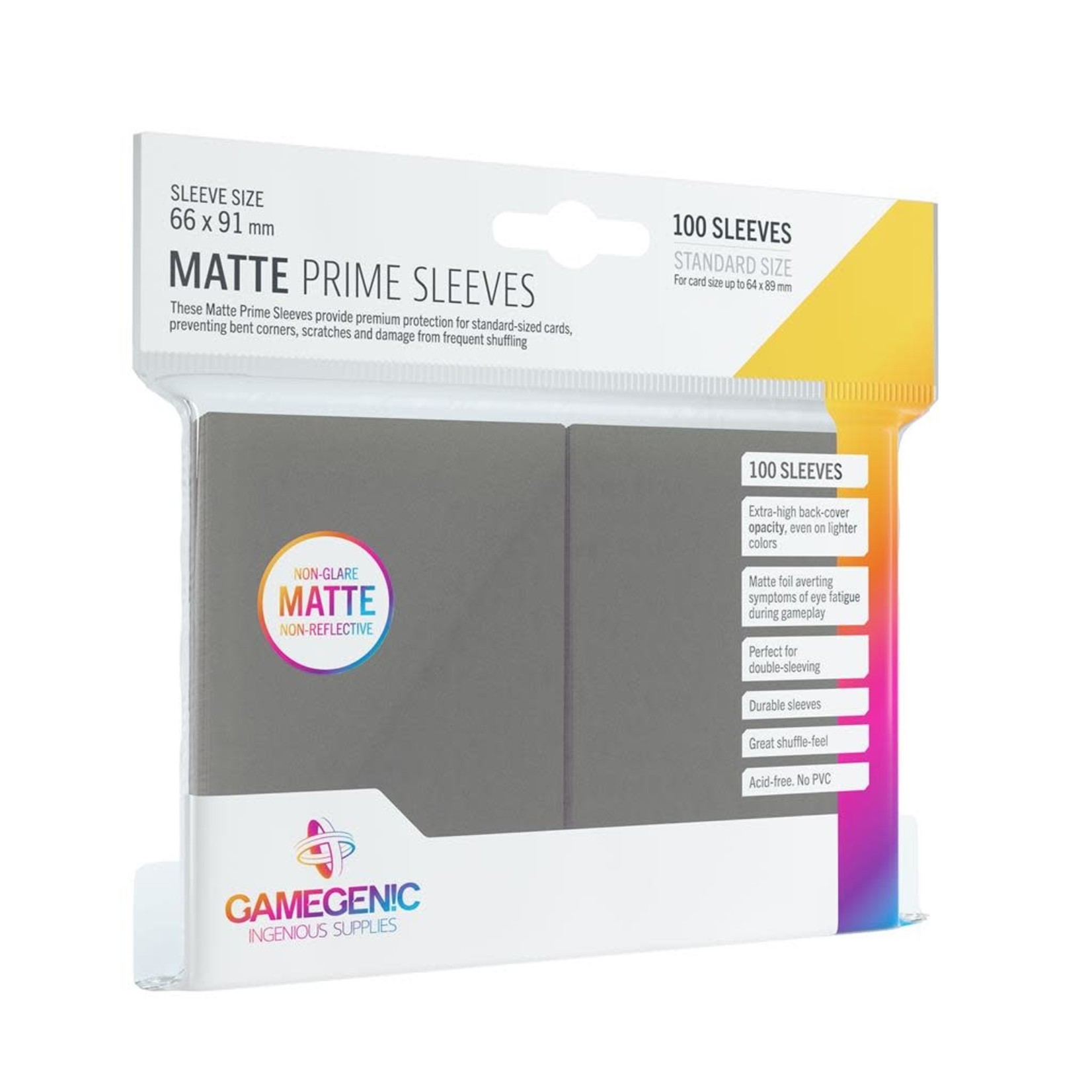 Gamegenic Matte Prime Sleeves Gray