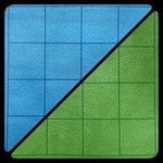 Battlemat 1 inch Grid Blue/Green Reversible