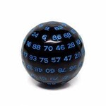 Goblin Dice Black with Blue Ink D100