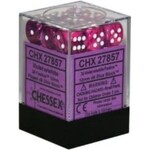 Violet White Festive Dice Set 12mm D6 Block (36)