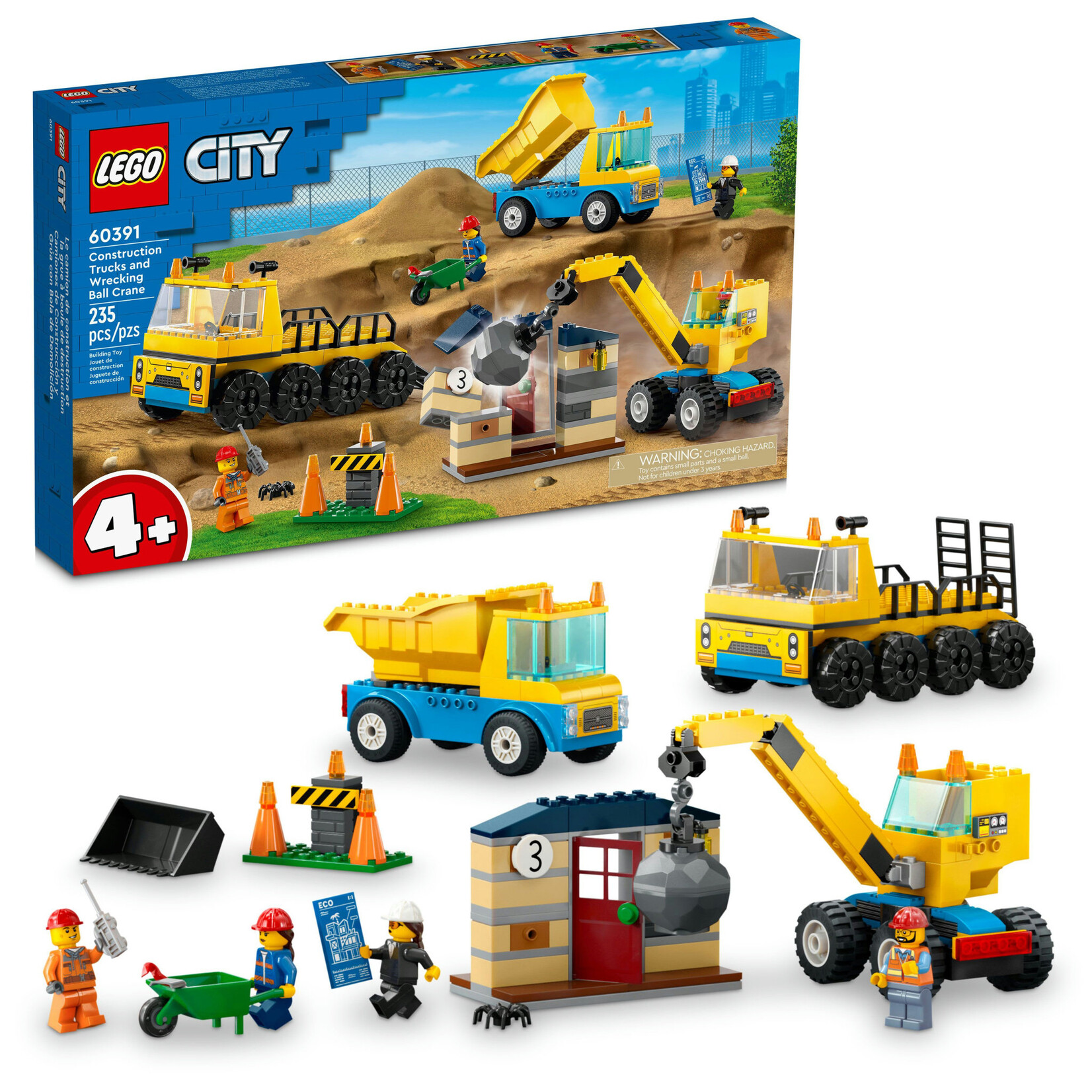 LEGO 60391 LEGO® City Construction Trucks and Wrecking Ball Crane
