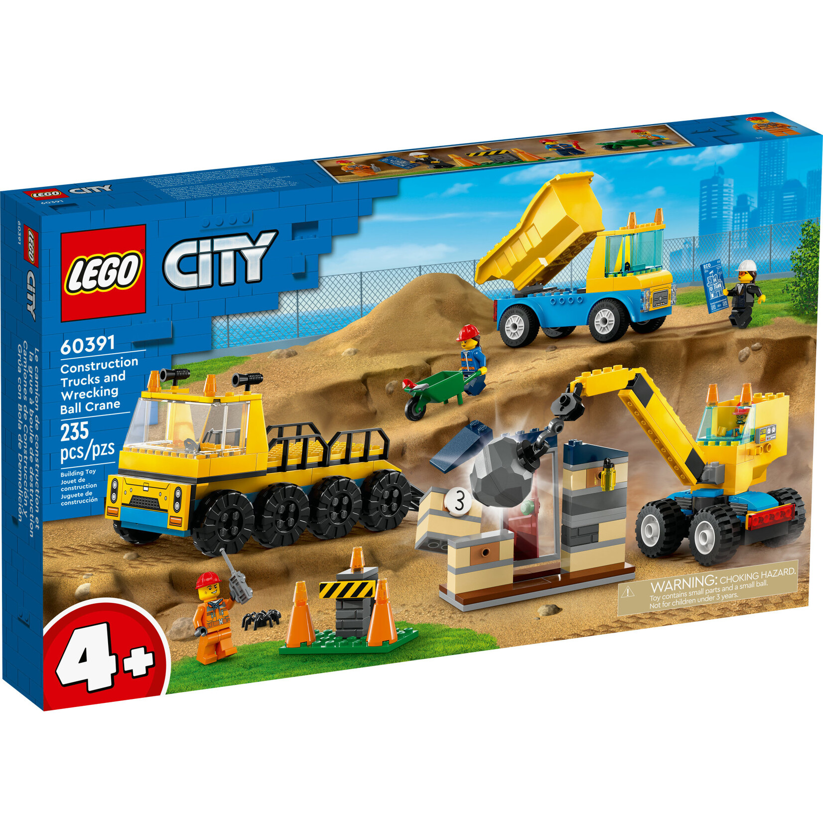 LEGO 60391 LEGO® City Construction Trucks and Wrecking Ball Crane