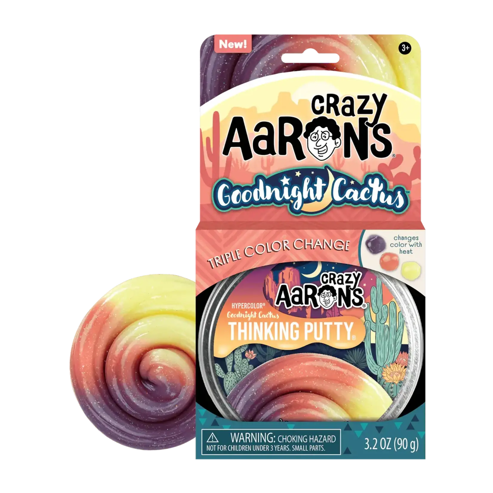 Crazy Aaron's Thinking Putty Goodnight Cactus Thinking Putty