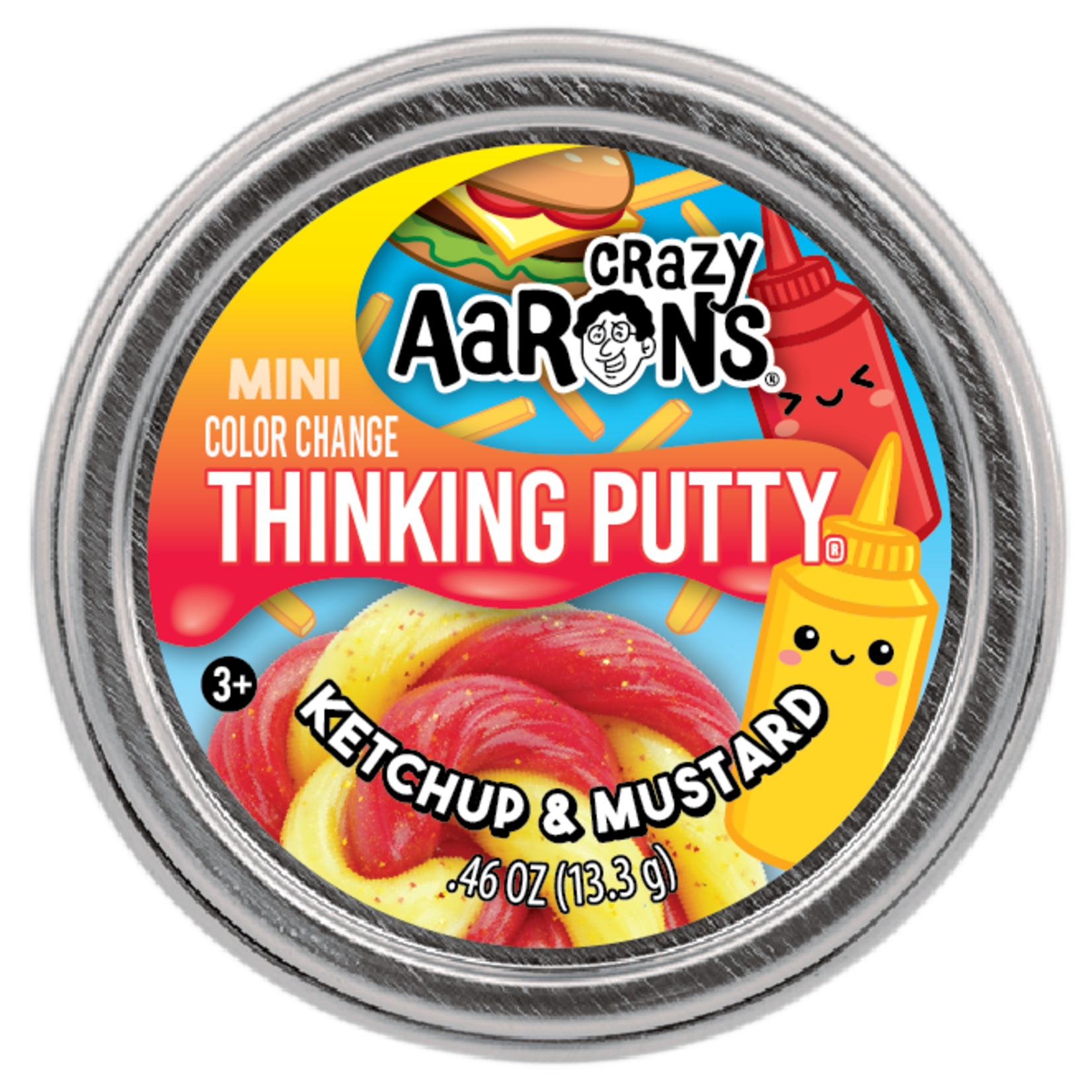 Crazy Aaron's Thinking Putty Mini Ketchup & Mustard Thinking Putty