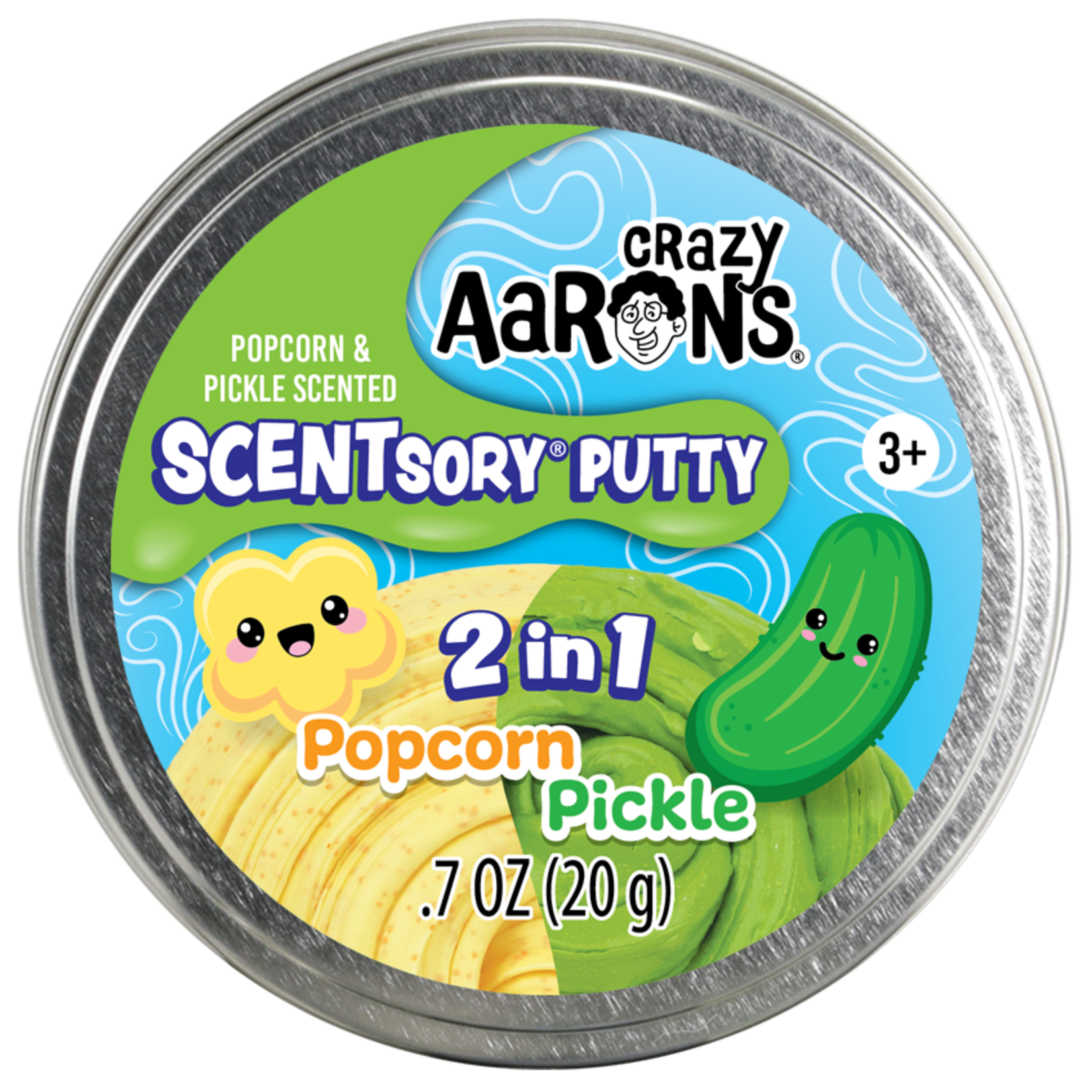 Crazy Aaron's Thinking Putty 2 in 1 Popcorn Pickle SCENTsory Thinking Putty