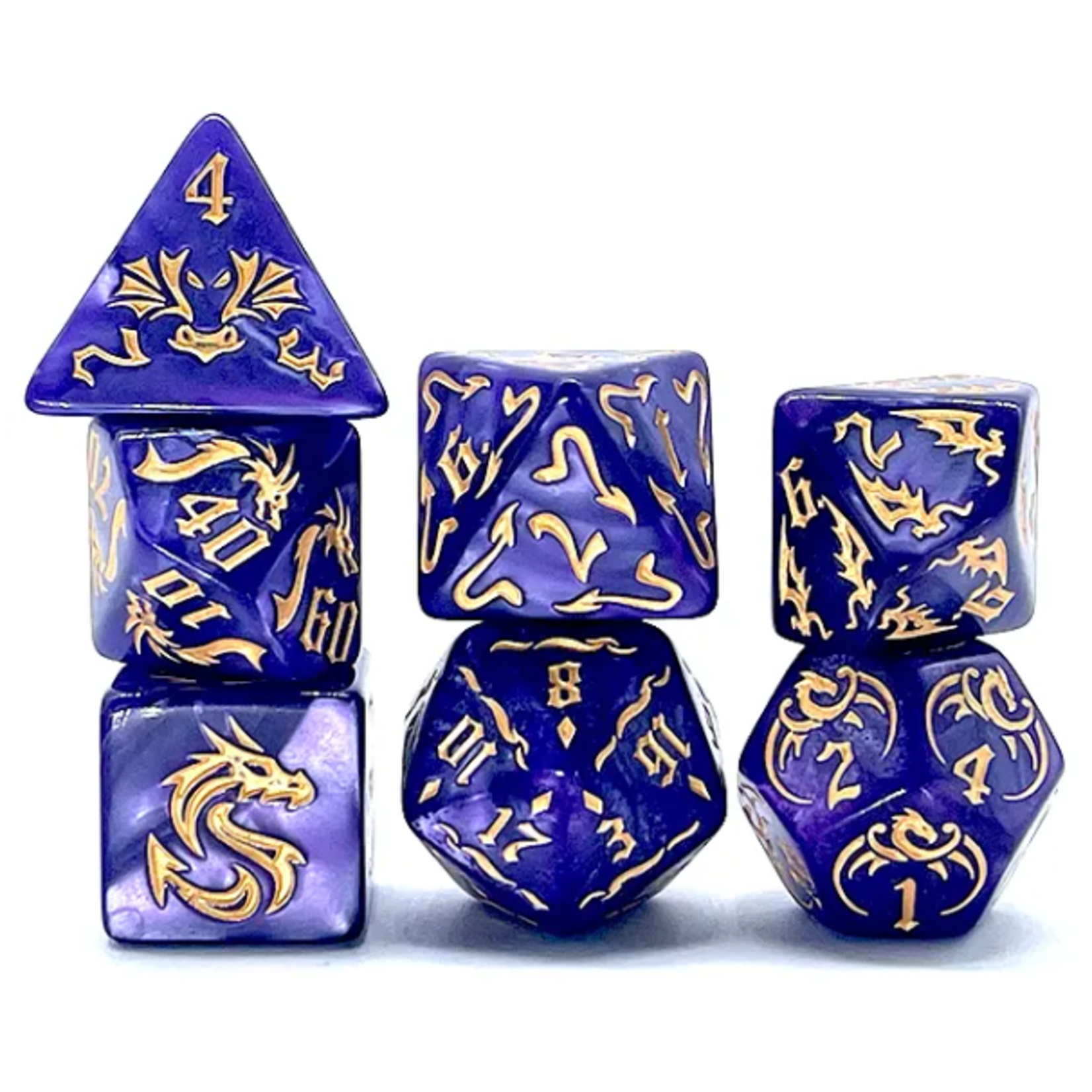 Goblin Dice Purple Pearl Dragon Dice Set