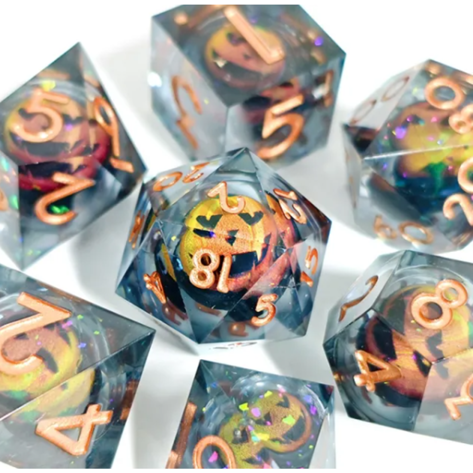 Goblin Dice Sharp Edge Pumpkin Dice Set