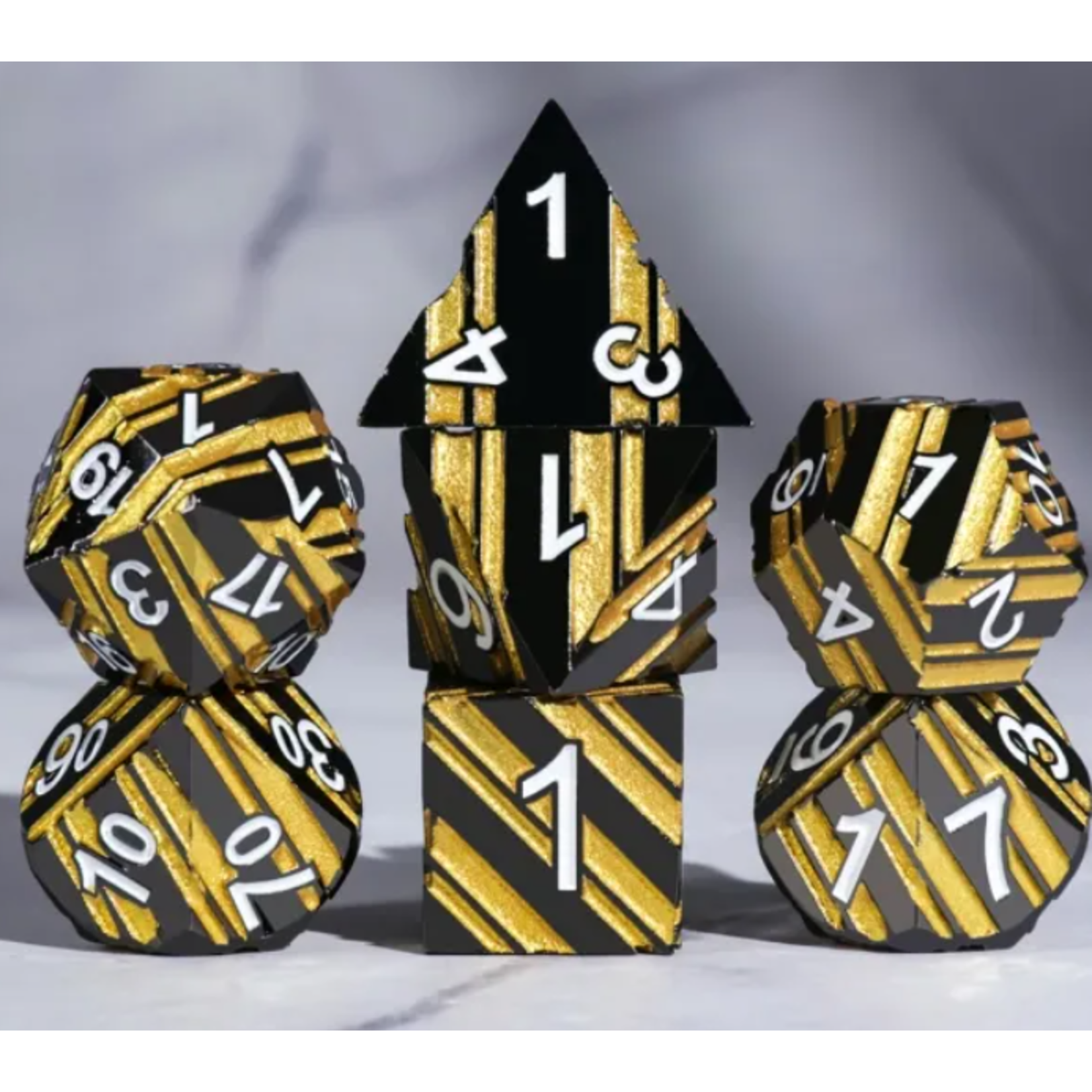 Goblin Dice Bumblebee Metal Dice Set