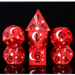 Goblin Dice Red Shooting Star Metal Dice Set