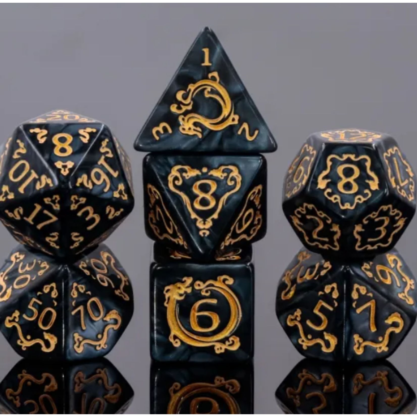 Goblin Dice Onyx Dragon Dice Set