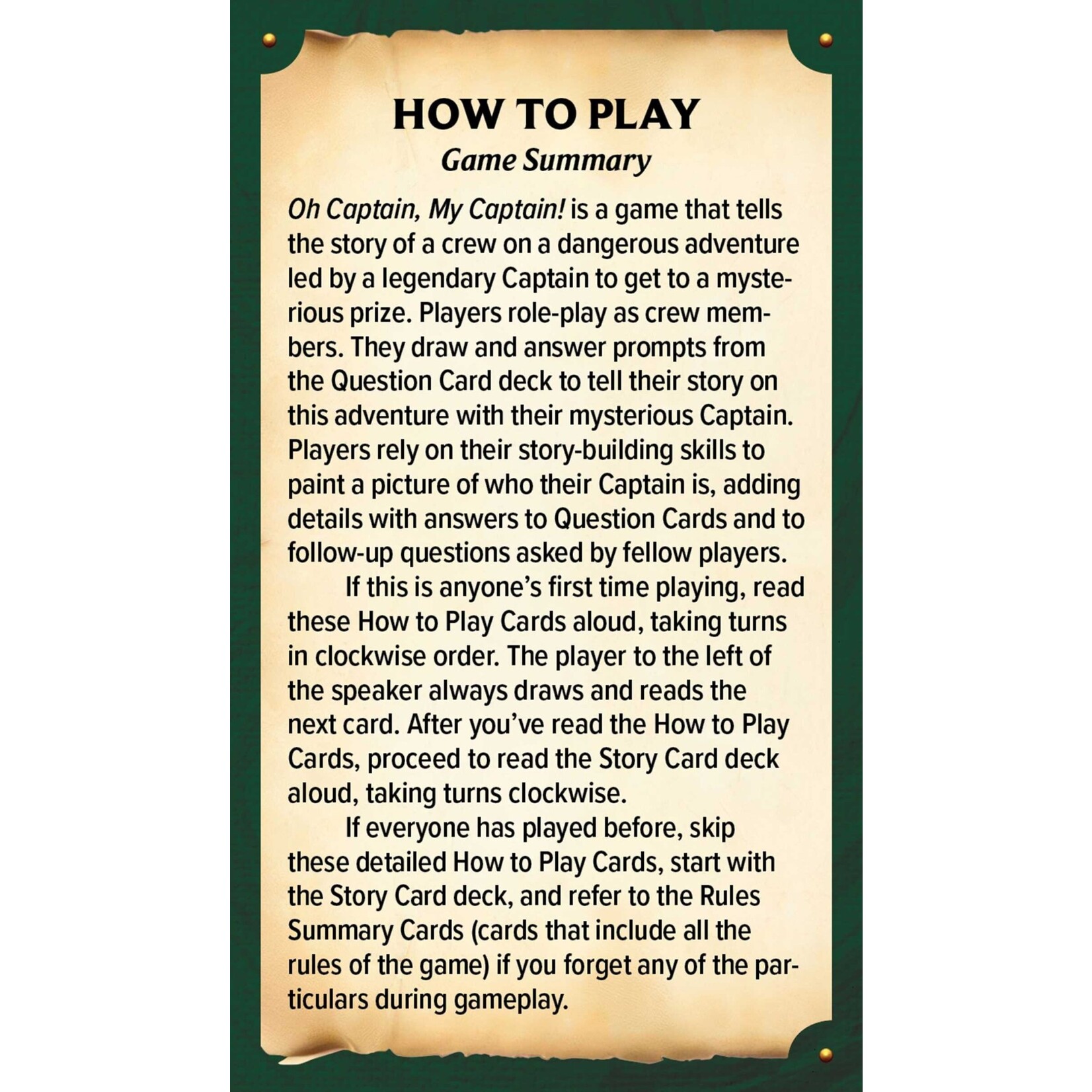 The Ultimate RPG Series Presents Oh Captain, My Captain!