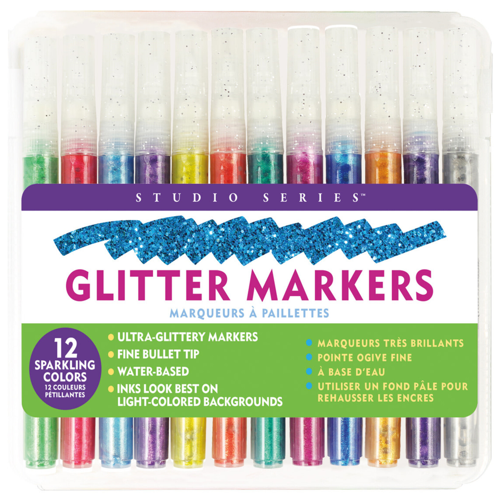 Peter Pauper Press Studio Series Glitter Markers  (12)