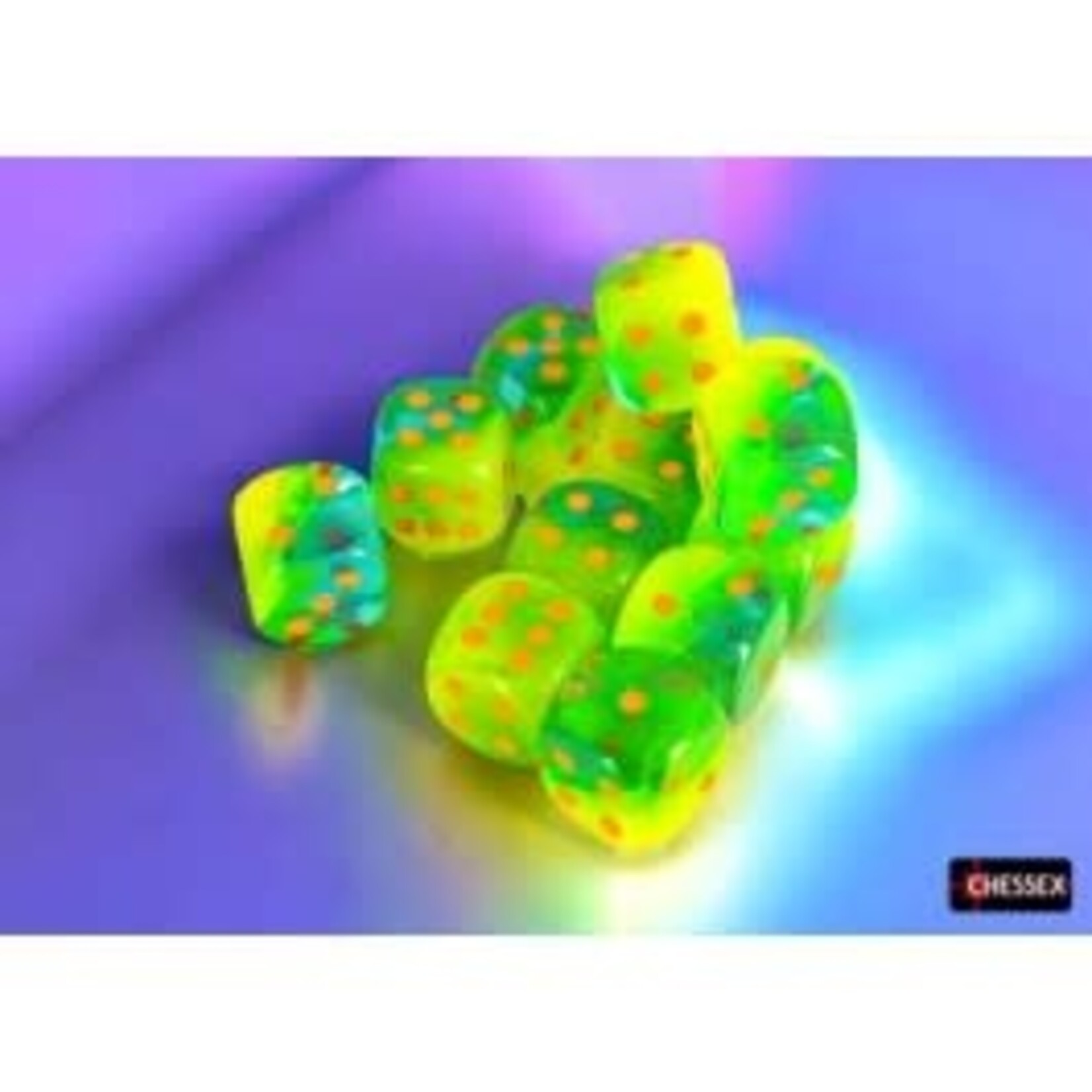 Gemini Plasma Green-Teal/Orange 16mm D6 Block (12)