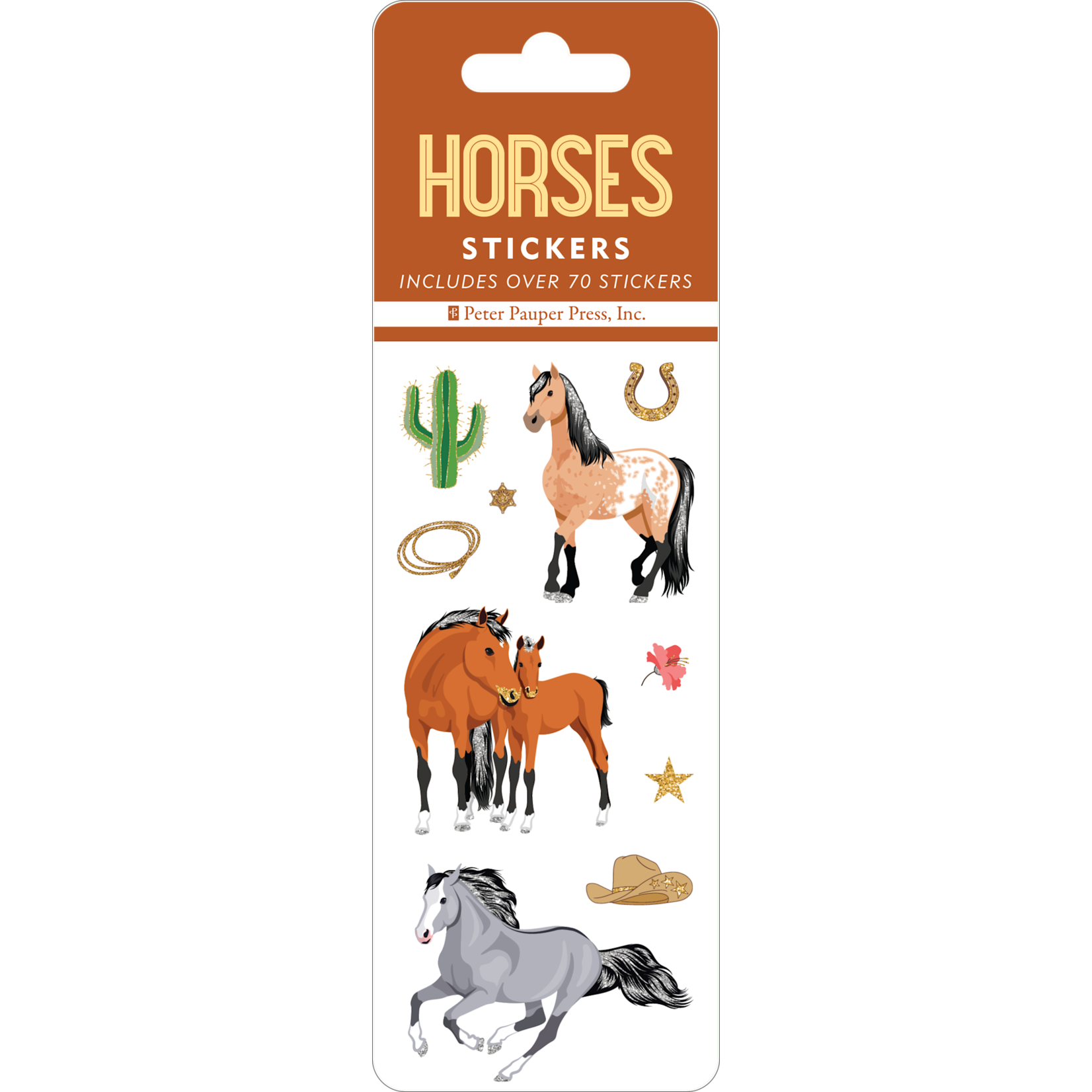 Peter Pauper Press Horses Sticker Set