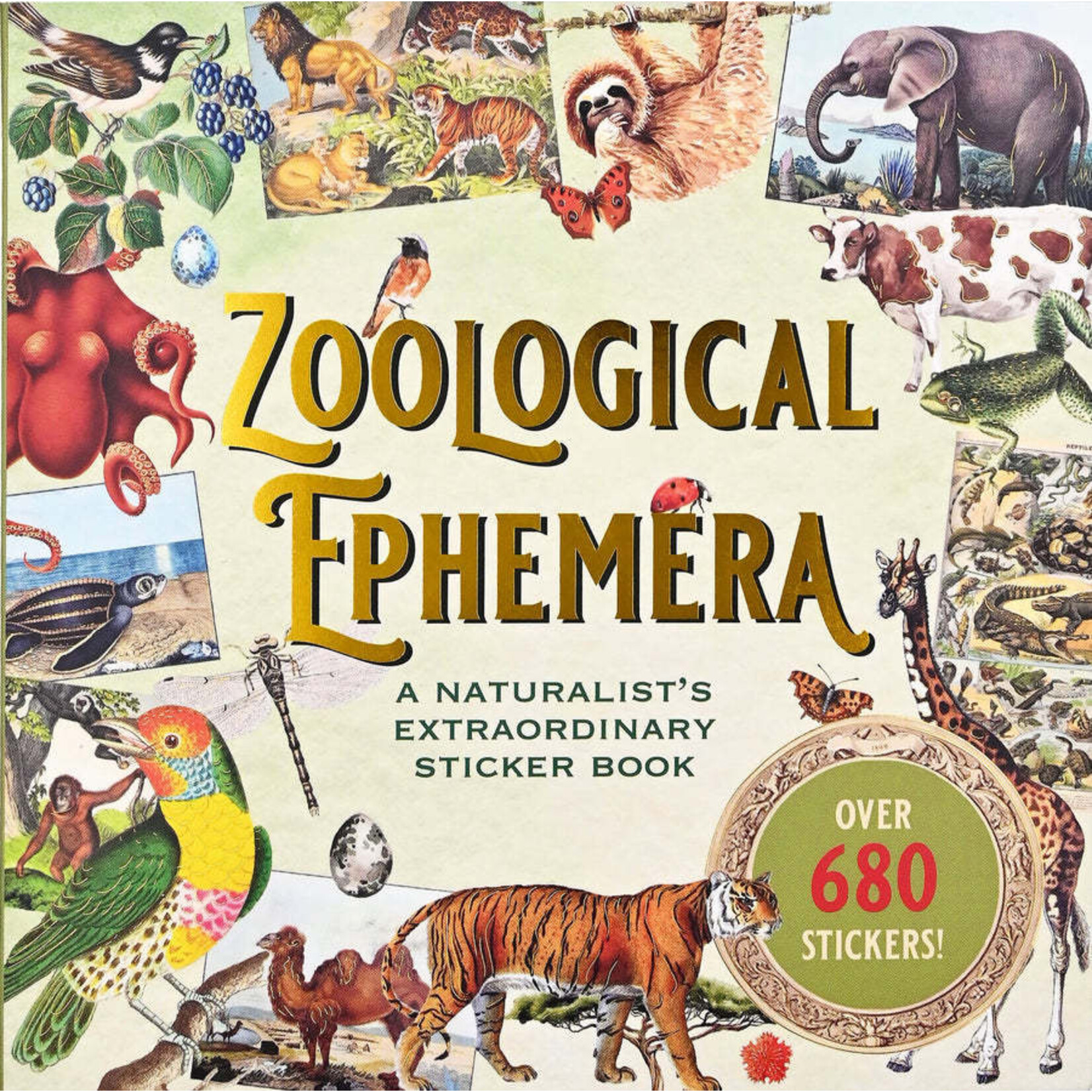 Peter Pauper Press Zoological Ephemera Sticker Book