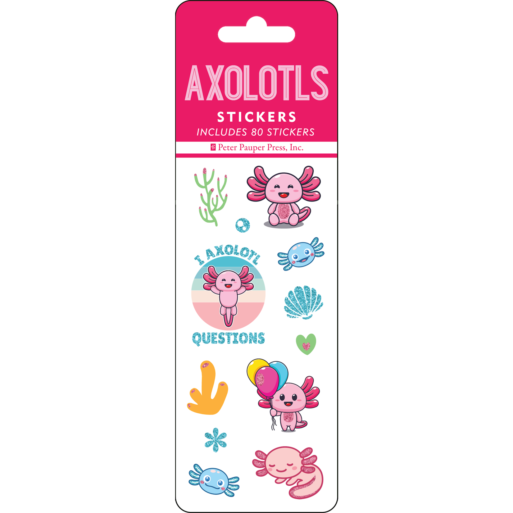 Peter Pauper Press Axolotls Sticker Set