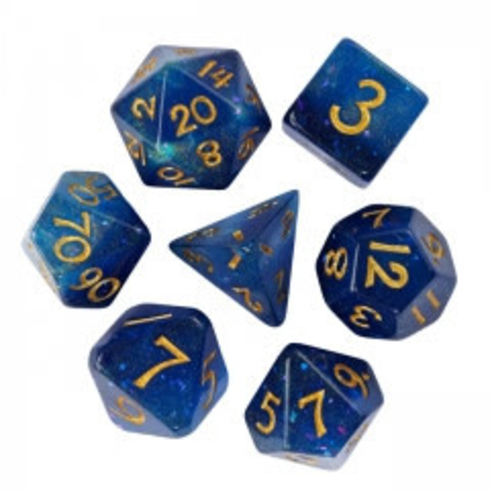 Goblin Dice Blue Galaxy Dice Set