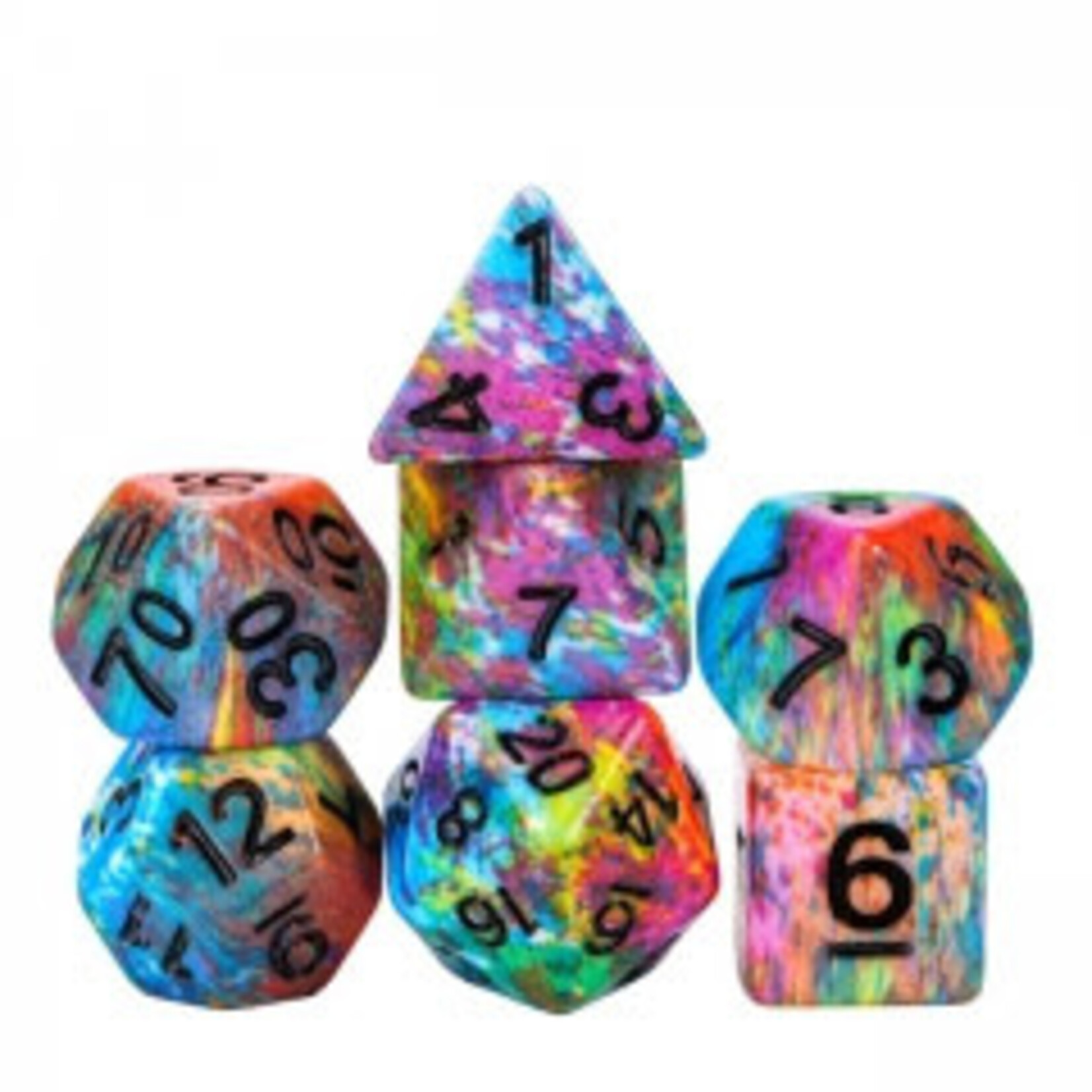 Goblin Dice Paint Splatter dice set
