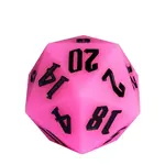 Goblin Dice Pink Glow in the Dark Bouncy Silicone 55mm Mega D20
