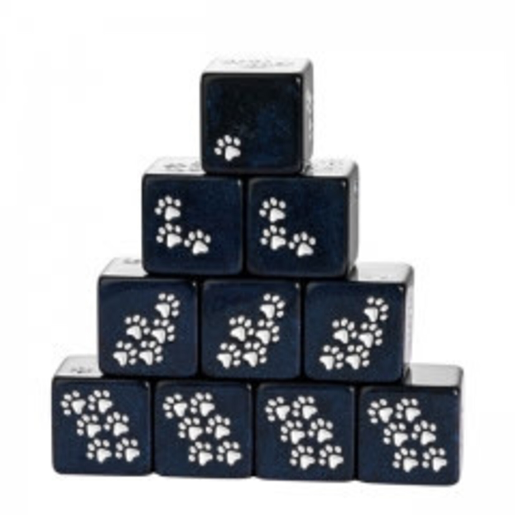 Goblin Dice Blue Glitter Cat's Paw D6 (8)