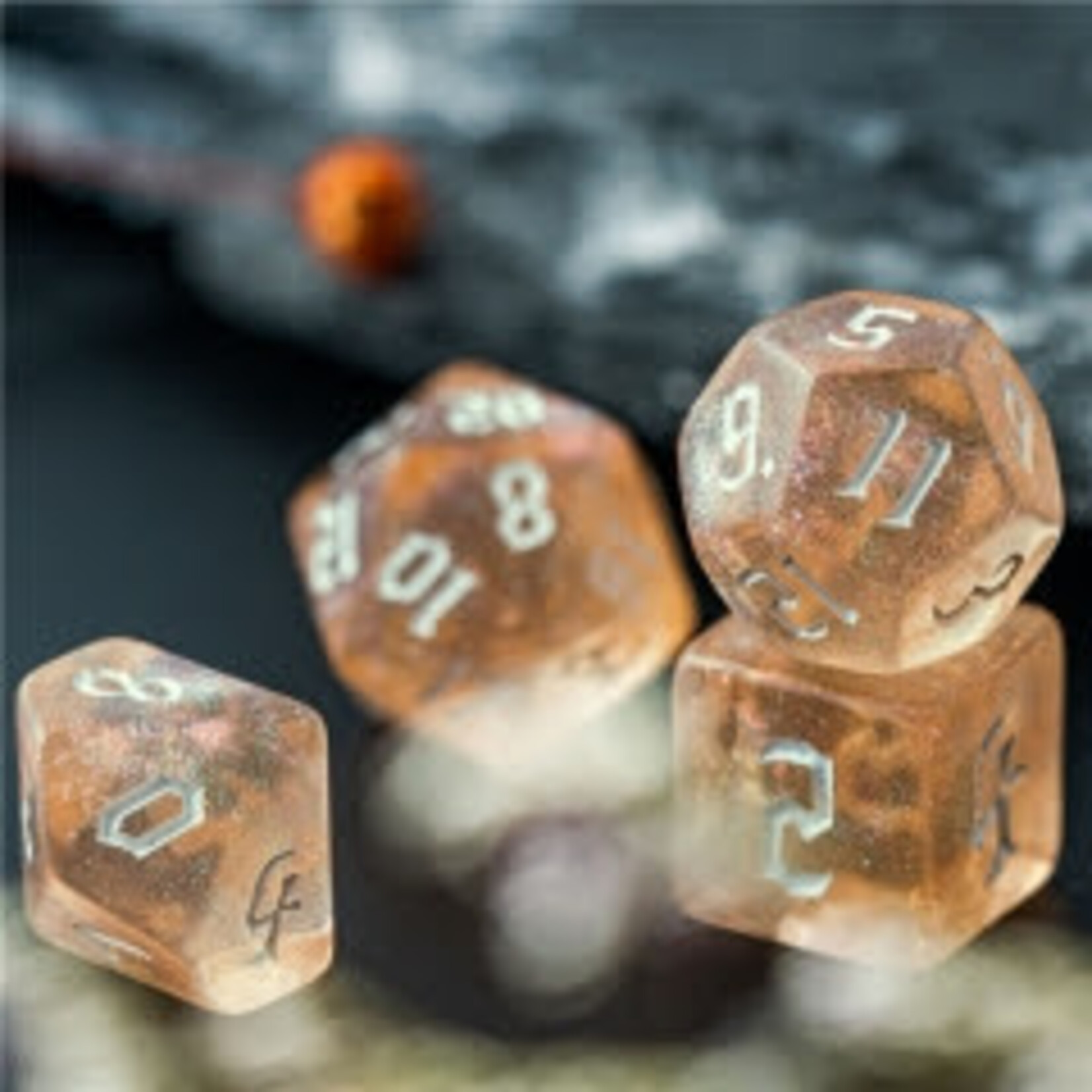 Goblin Dice Orange Shimmer Dice Set
