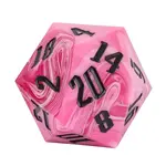 Goblin Dice Pink Swirl 55mm Mega D20