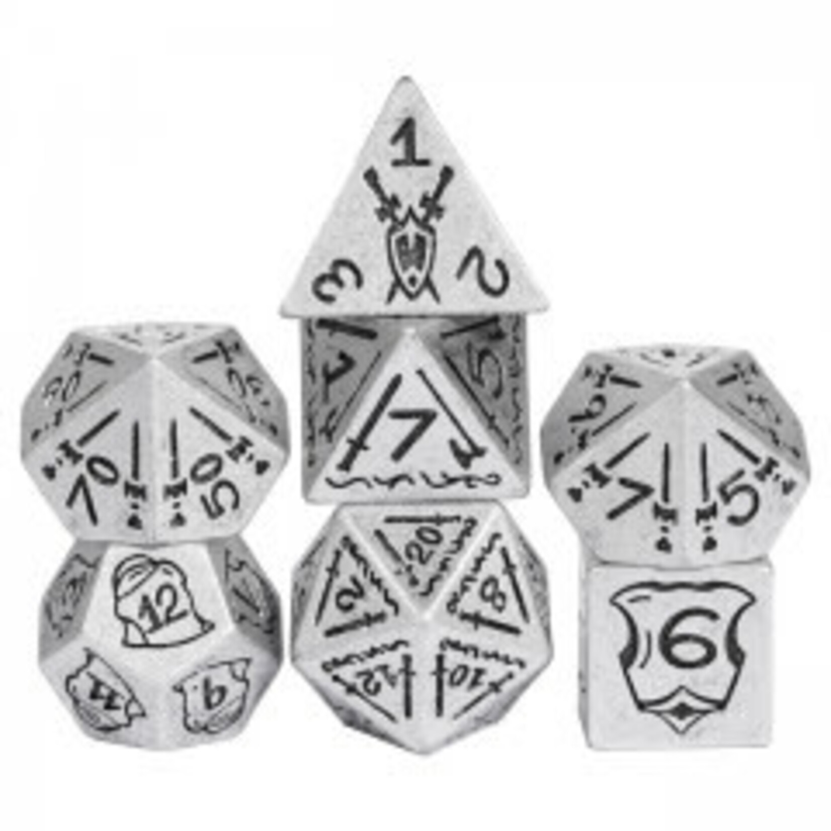Goblin Dice Silver Fighter Dice Set