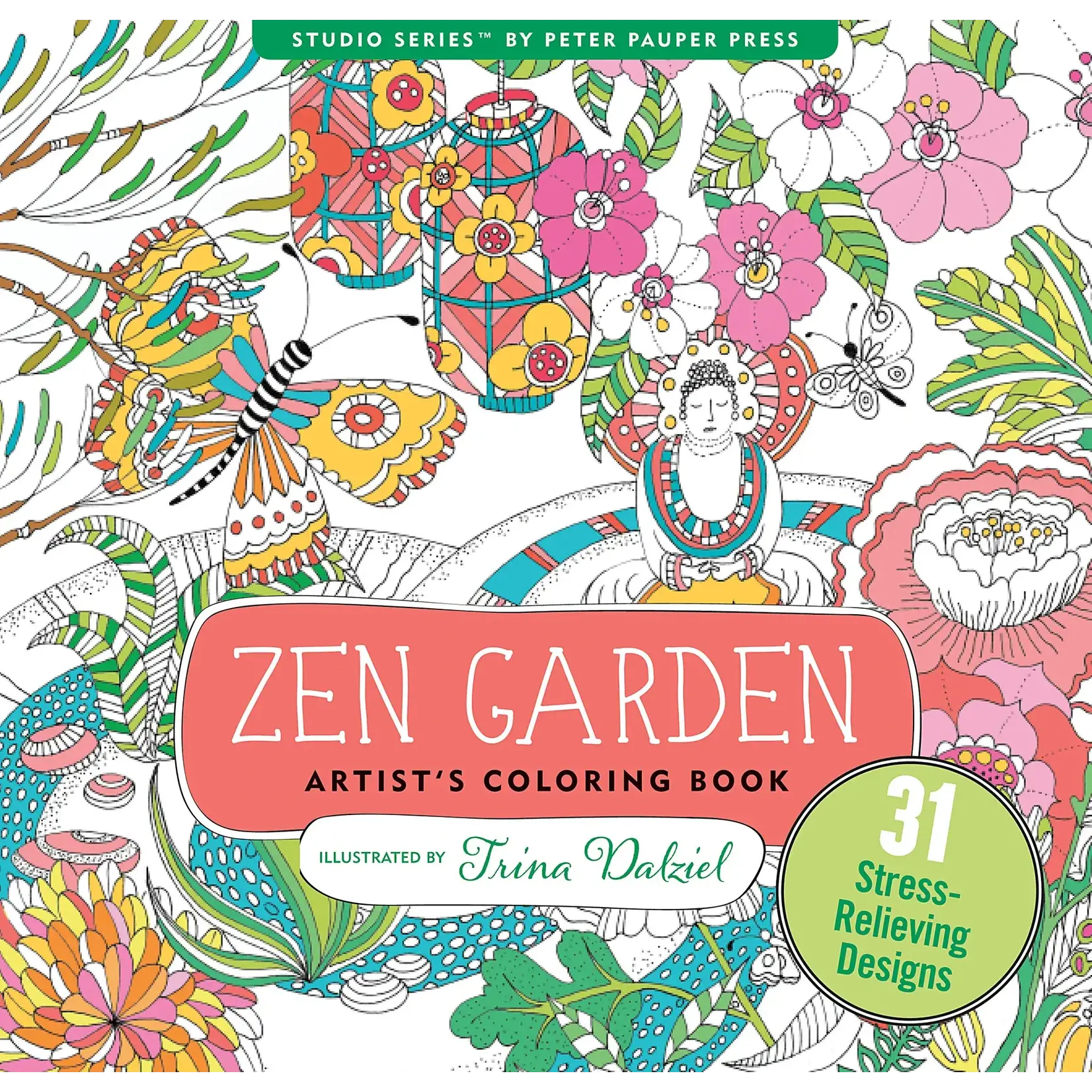 Peter Pauper Press Zen Garden Artist's Coloring Book