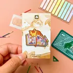 Kitten's Journal Enamel Pin