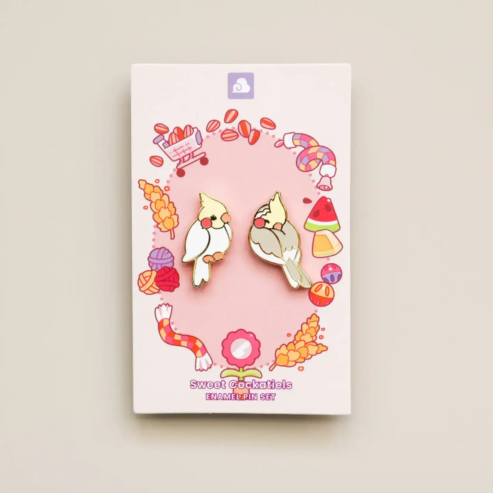 Sweet Cockatiels Pin Set