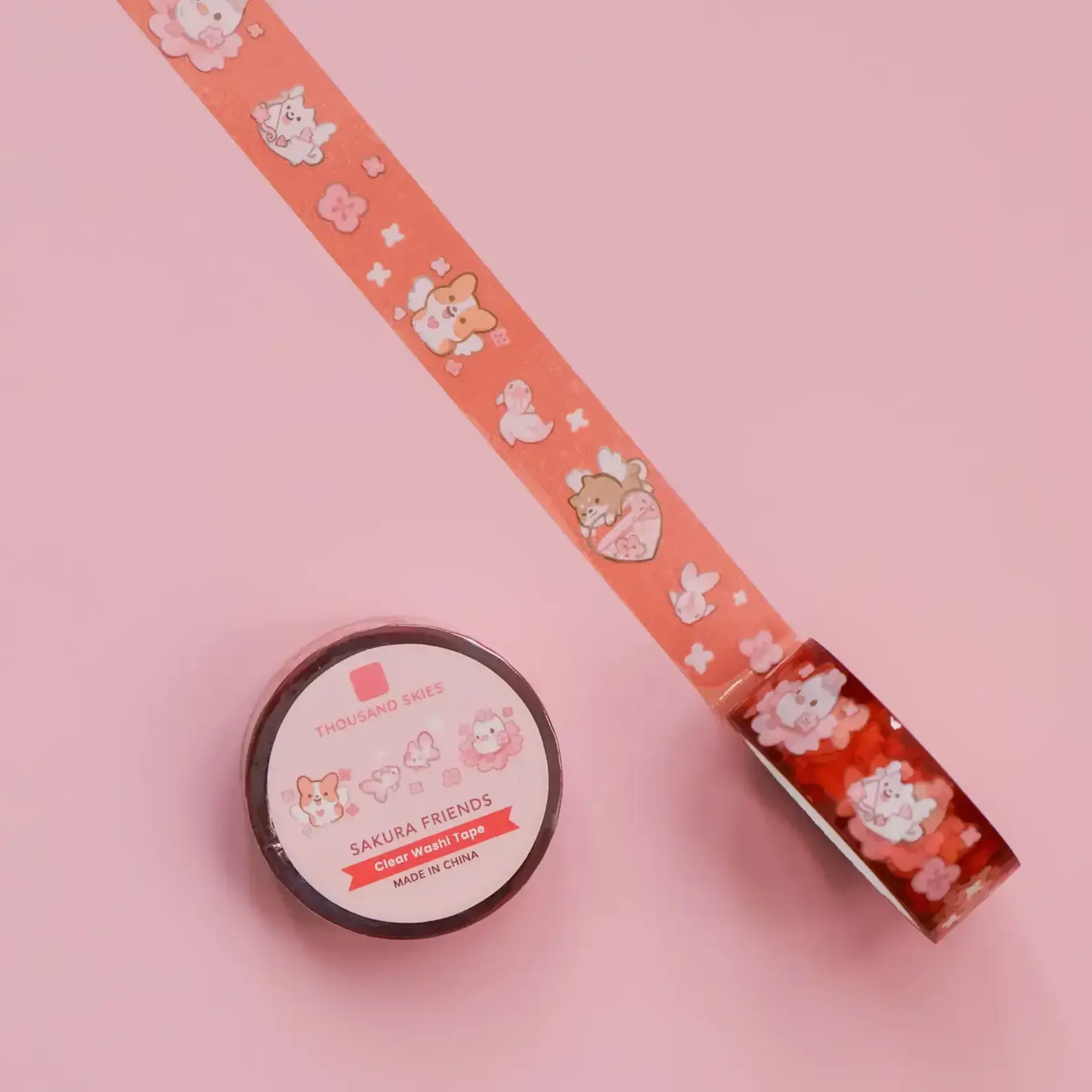 Sakura Friends Washi Tape (Transparent)