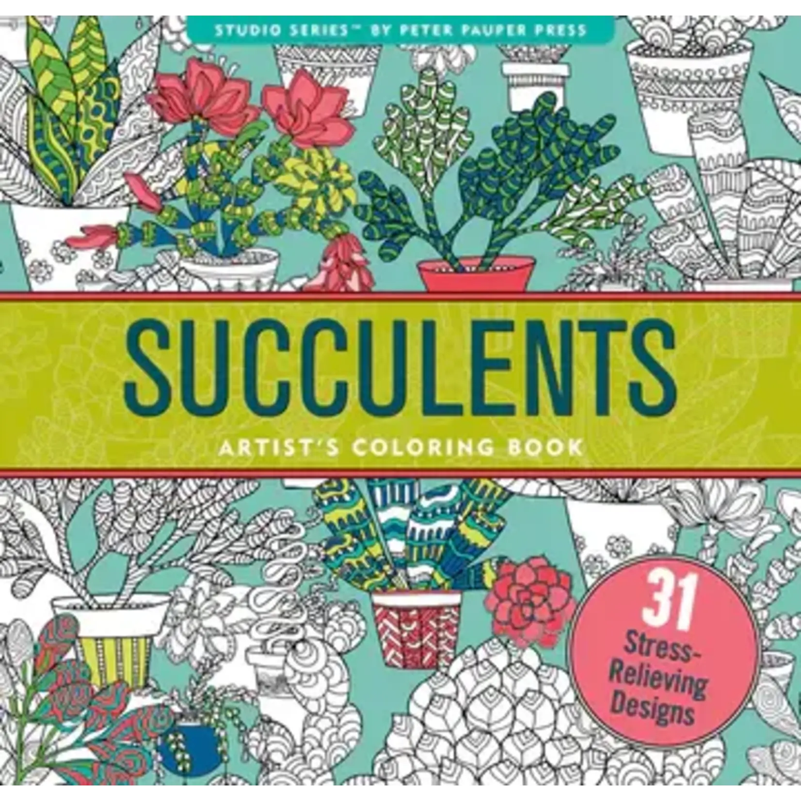 Succulents Artist's Coloring Book