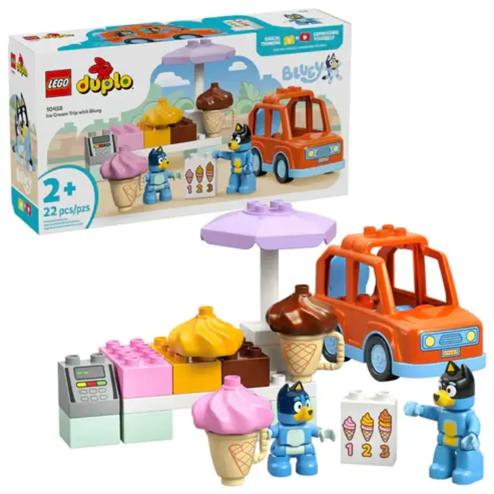 LEGO 10458 LEGO® DUPLO® Bluey Ice Cream Trip with Bluey
