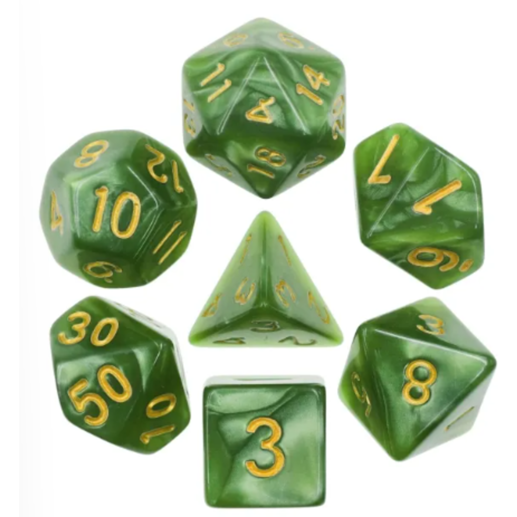 Goblin Dice Mossy Pearl Dice Set
