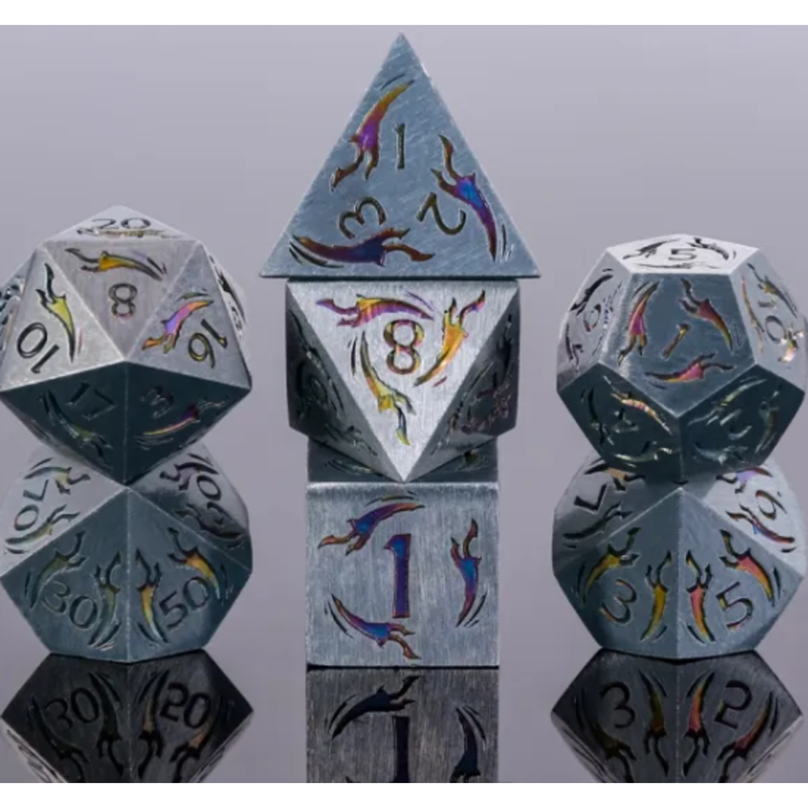 Goblin Dice Unicorn Dagger Metal Dice Set