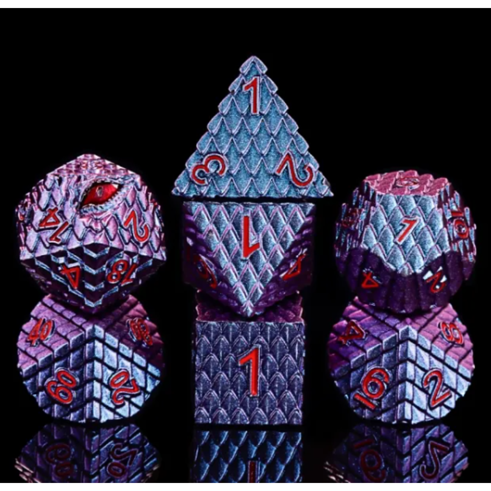 Goblin Dice Dragon's Eye Blue Metal Dice Set