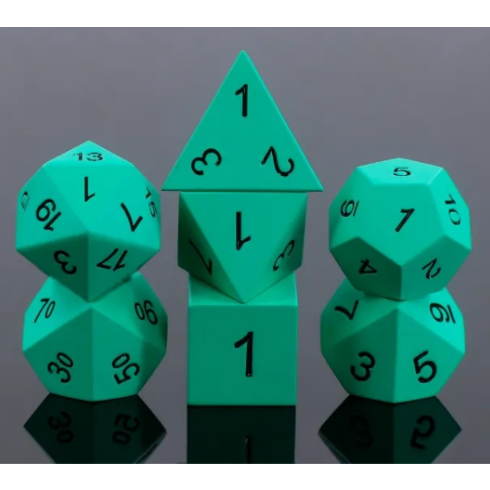 Goblin Dice Green Metal Dice Set