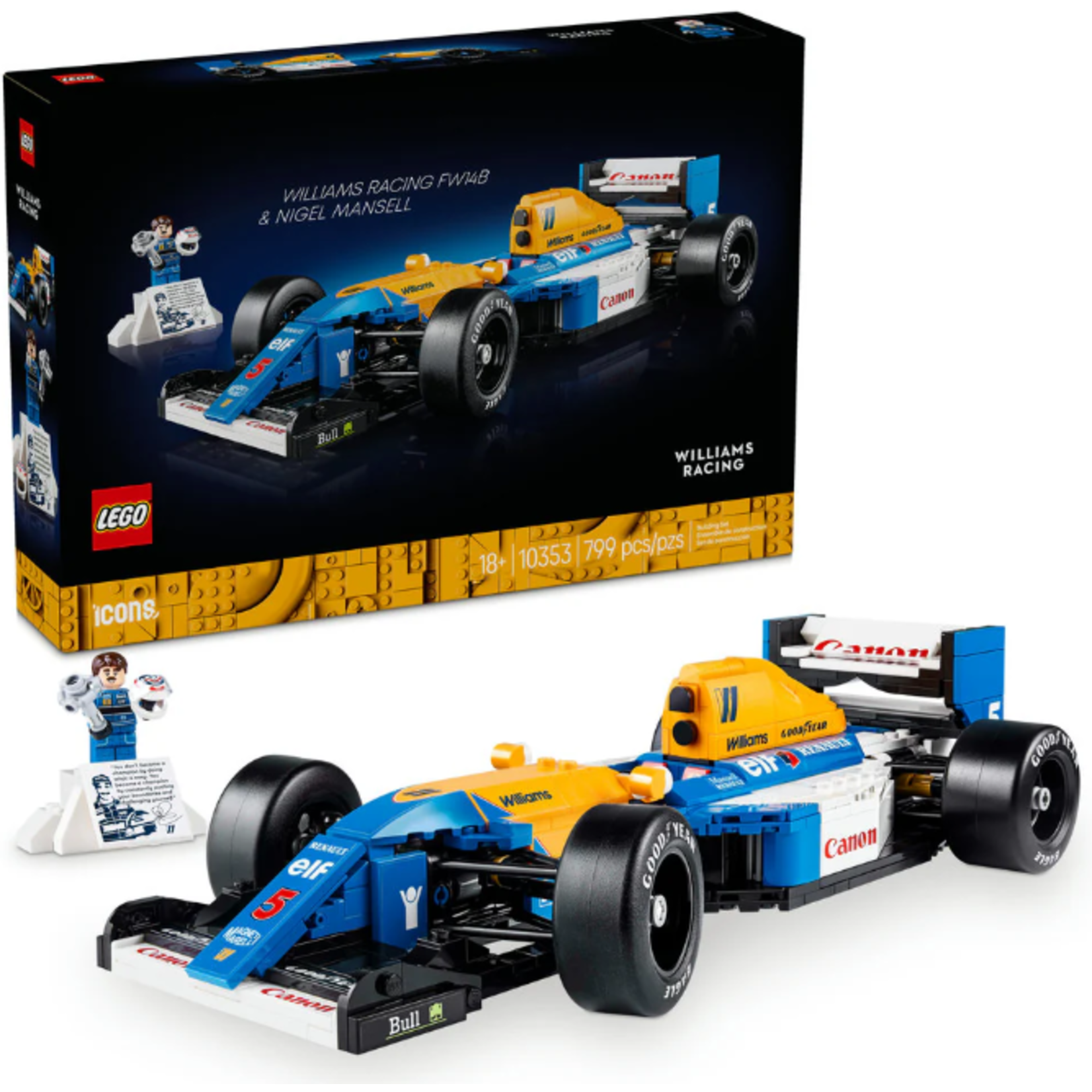 LEGO 10353 LEGO® Icons Williams Racing FW14B & Nigel Mansell