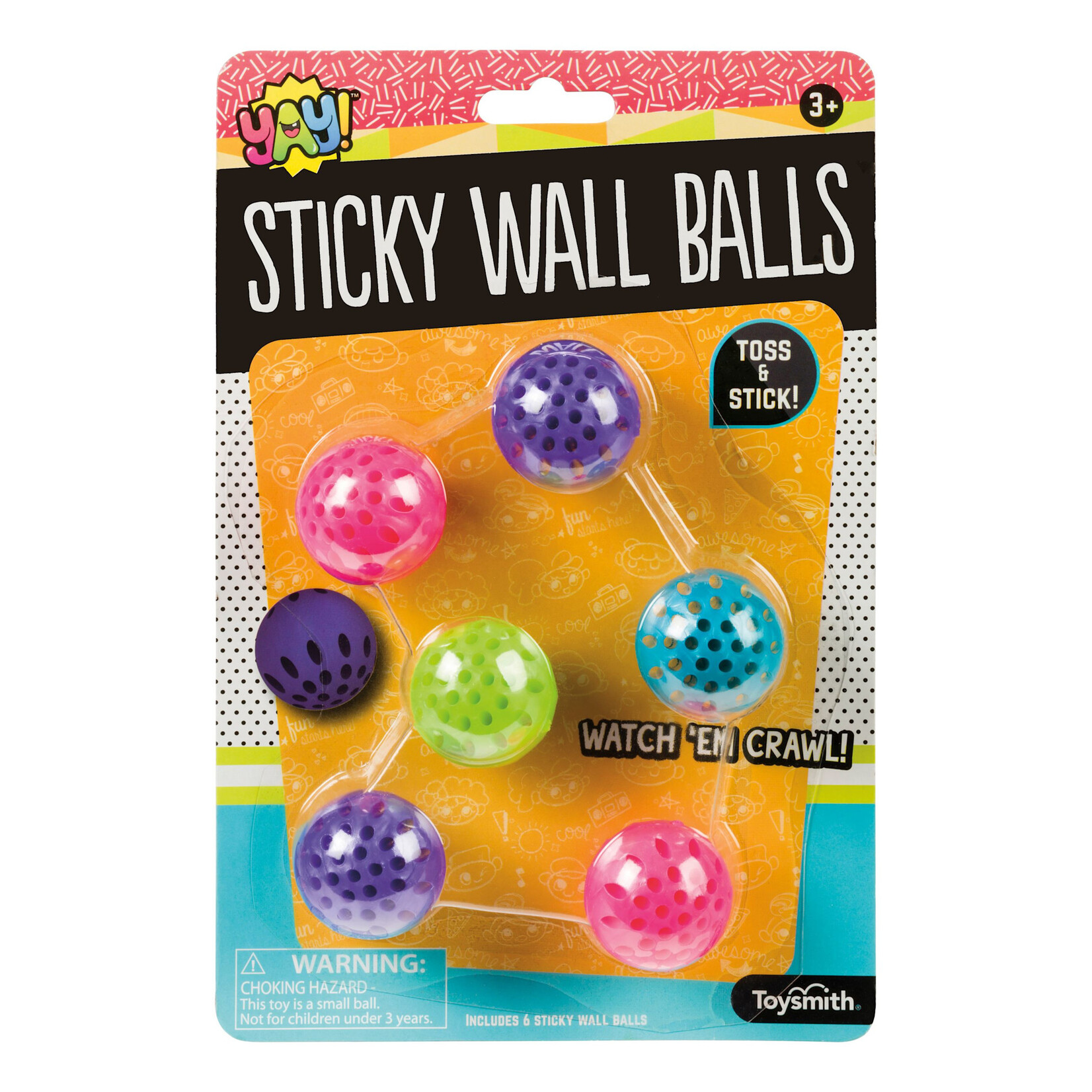 Toysmith YAY! Sticky Wall Balls