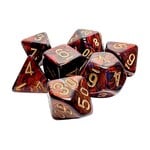 Mega-Hedral Scarab Blue Blood/Gold Dice Set 20mm