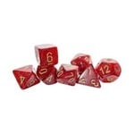Mega-Hedral Glitter Ruby/Gold Dice Set 20mm