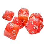 Mega-Hedral Festive Dahlia/White Dice Set 20mm