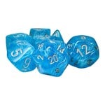Mega-Hedral Luminary Sky/Silver Dice Set 20mm