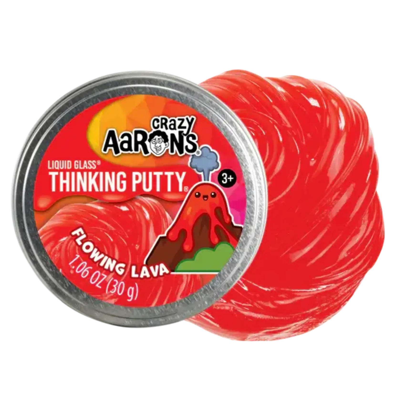 Crazy Aaron's Thinking Putty Flowing Lava Liquid Glass Thinking Putty