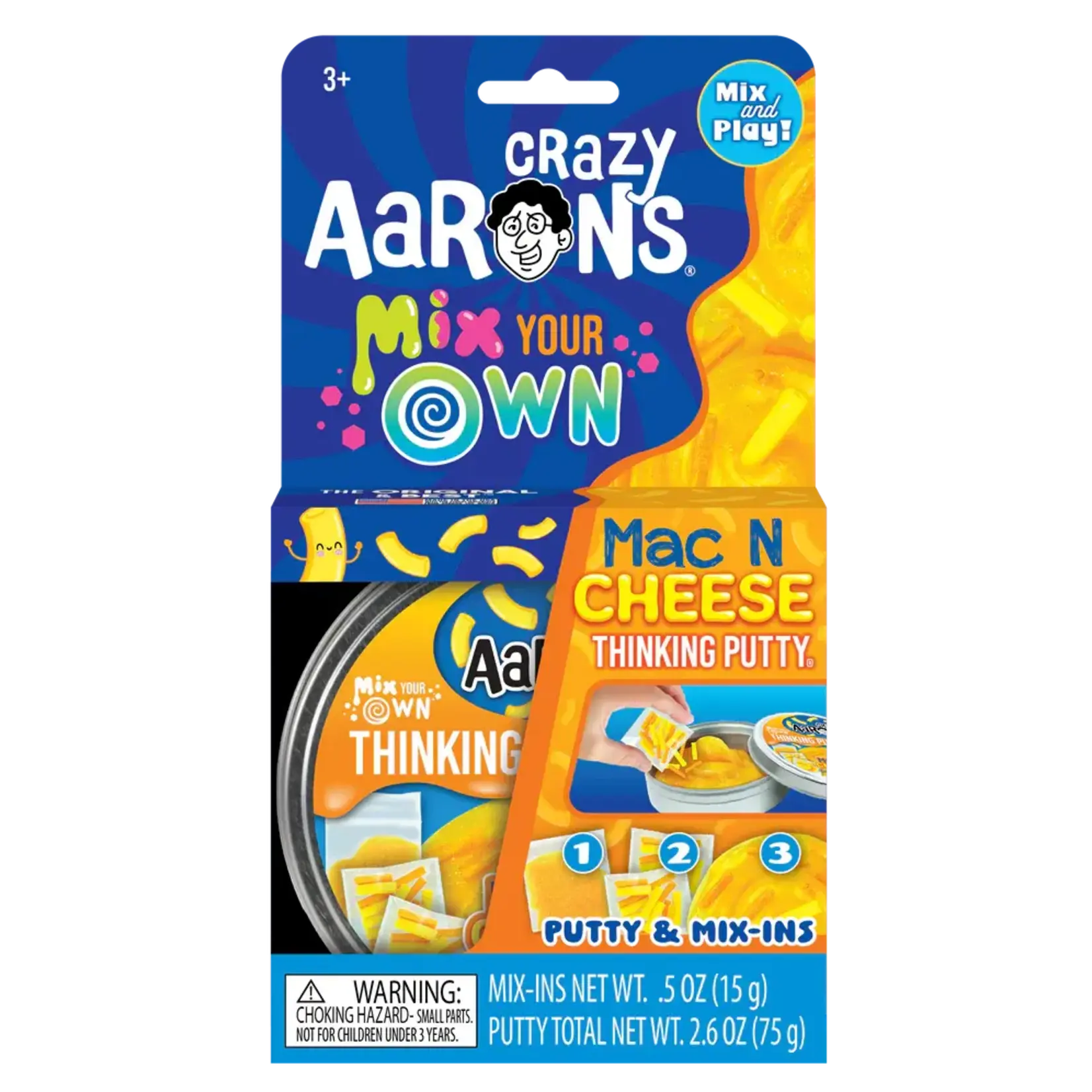 Crazy Aaron's Thinking Putty Mac & Cheese Mix It Thinking Putty